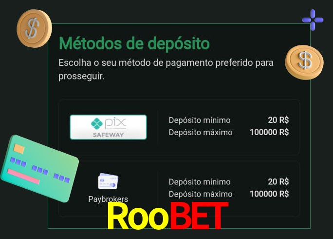 O cassino Roobet oferece uma grande variedade de métodos de pagamento